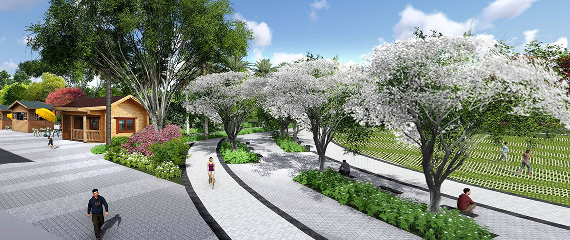 洪梅站前綠化公園景觀設計圖片4