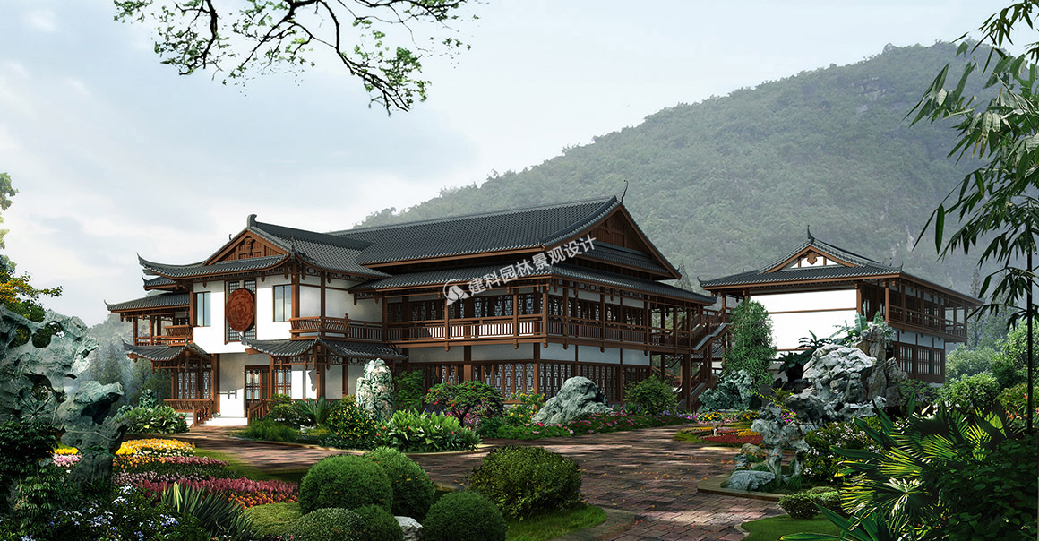 不同风格、类型的建筑及其建筑不同部位的植物配置